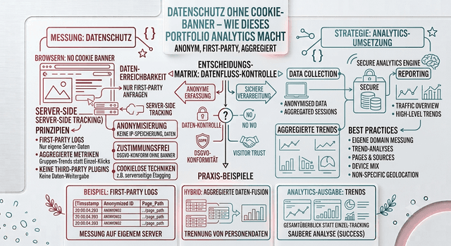 Datenschutz ohne Cookie-Banner – wie dieses Portfolio Analytics macht Datenschutz ohne Cookie-Banner – wie dieses Portfolio Analytics macht
